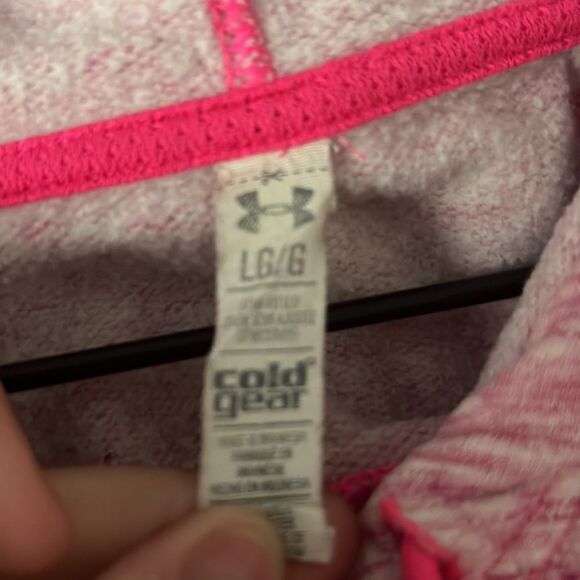 Under Armour Large Pink Fitted Hoodie - Picture 3 of 3